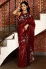 Maroon Colour Georgette Embroidered Saree