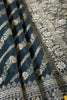 Navy Banarasi Woven Tussar Silk Saree