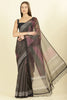 Black Organza Cotton Printed Saree