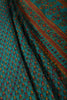 Teal Silk Printed And Hand-Knot Work Saree