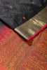 Black & Red Silk Resham And Zari Woven Saree