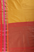 Mustard Zari Woven Art Silk Saree