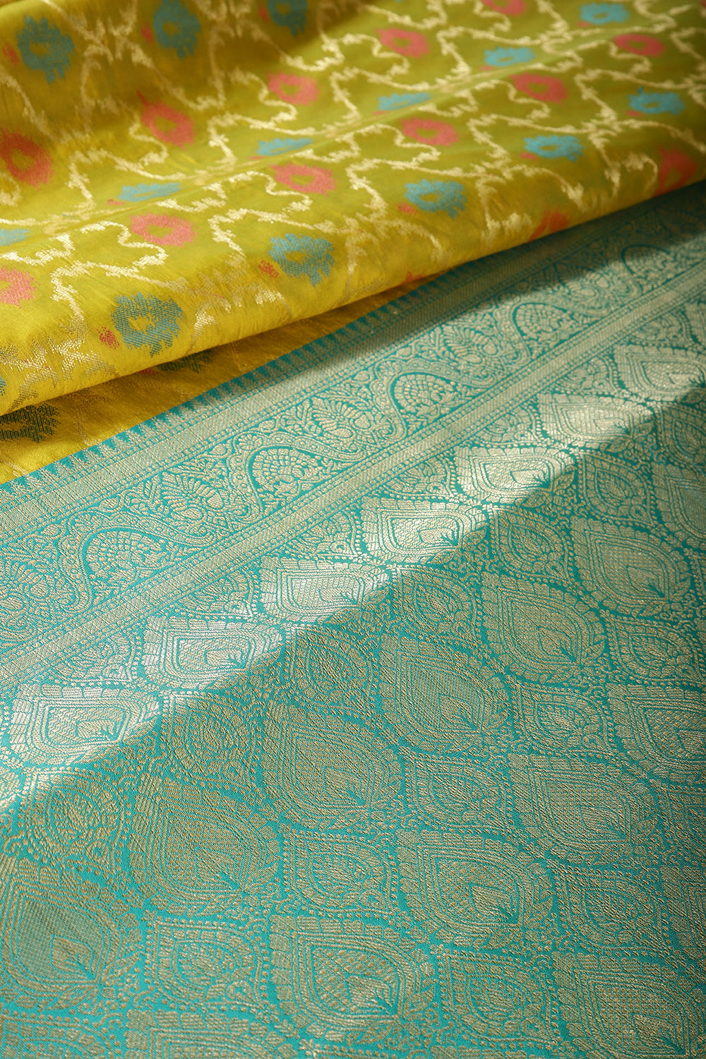 Olive Green Color Cotton Silk Woven Saree