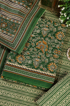Green Cambric Cotton Unstitched Suit Material