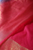 Metalic Blue Color Cotton Silk Saree