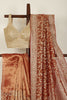 Copper Gold Pure Tissue Silk Saree with Aari & Zardozi Handwork