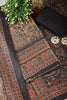 Black Pashmina Digital Printed Unstitched Suit Material