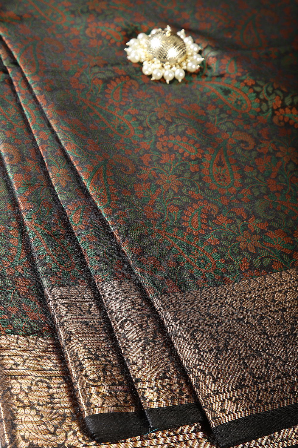 Black Colour Silk Resham & Zari Woven Saree