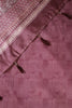 Dusty Pink Floral Printed Tussar Silk Saree