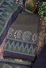 Greenish Grey Spun Printed Unstitched Suit