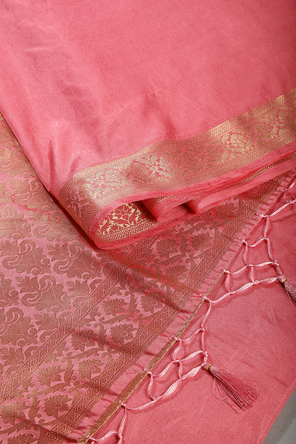 Pink Colour Silk Woven Saree