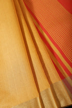 Mustard Silk Woven Saree