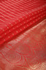 Red Color Georgette Saree with Zari Pinstripes