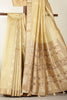 Beige Chanderi Silk Resham & Zari Woven Saree
