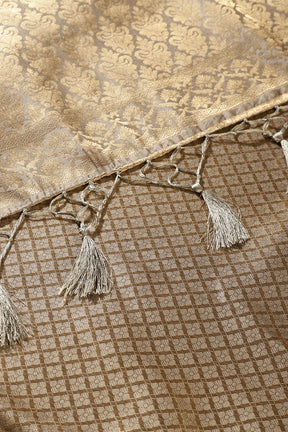 Beige Colour Silk Woven Saree