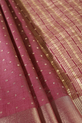 Dark Scarlet Zari Woven Silk Saree