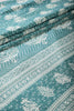 Teal Colour Cotton Printed Saree