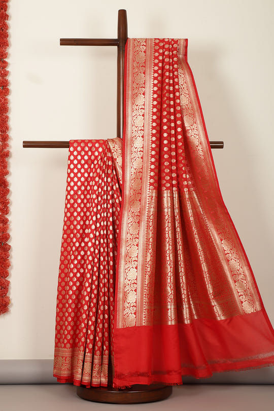 Red Banarasi SIlk Woven Saree