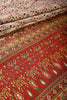 Beige & Red Color Tussar Silk Blossom Printed Saree
