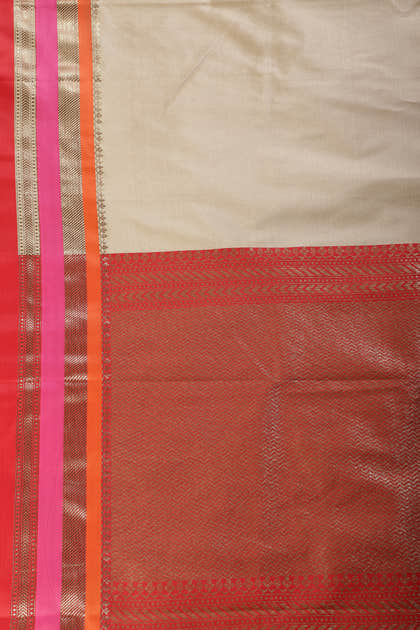Fawn Color Zari Woven Art Silk Saree