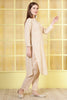 Beige Cotton Resham Embroidered Kurta Set