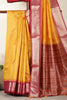 Mustard Cotton Silk Zari Woven Saree