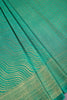 Teal Green Color Soft Silk Leheria Zari Woven Saree