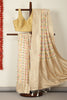 Cream Silk Resham & Zari Woven Saree