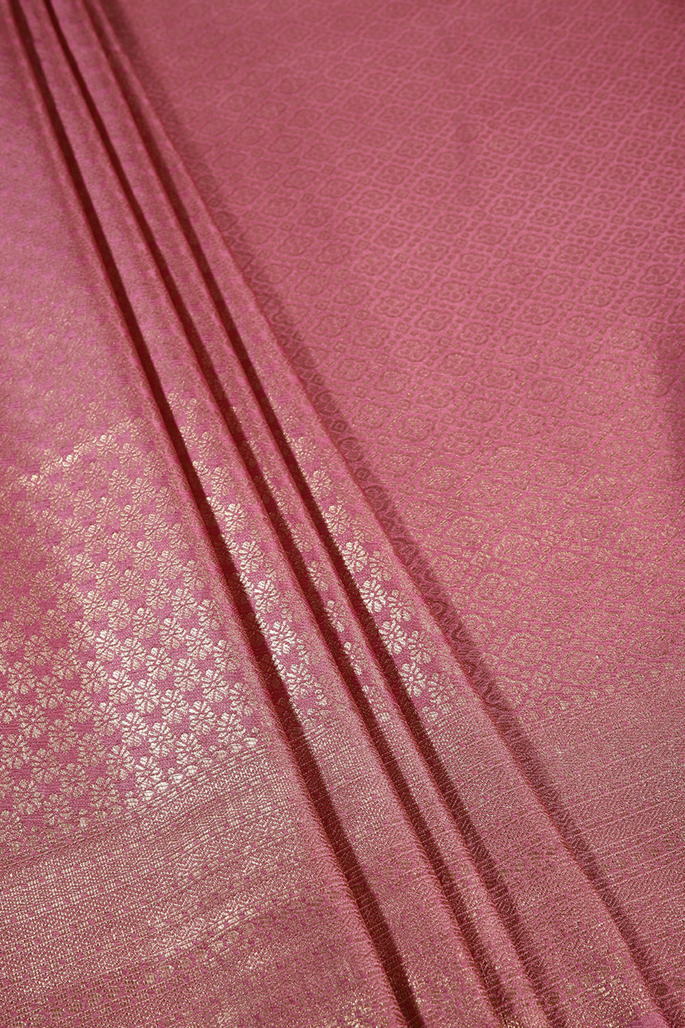 Muted Pink Color Zari Woven South Silk Saree