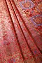 Red Baluchari Silk Meenakari Woven Saree