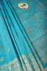 Turquoise Color Mulberry Silk Woven Saree