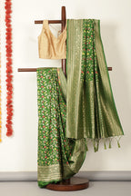 Green Silk Zari & Resham Woven Saree