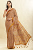 Mustard Cotton Silk Ajrakh Block Printed Saree