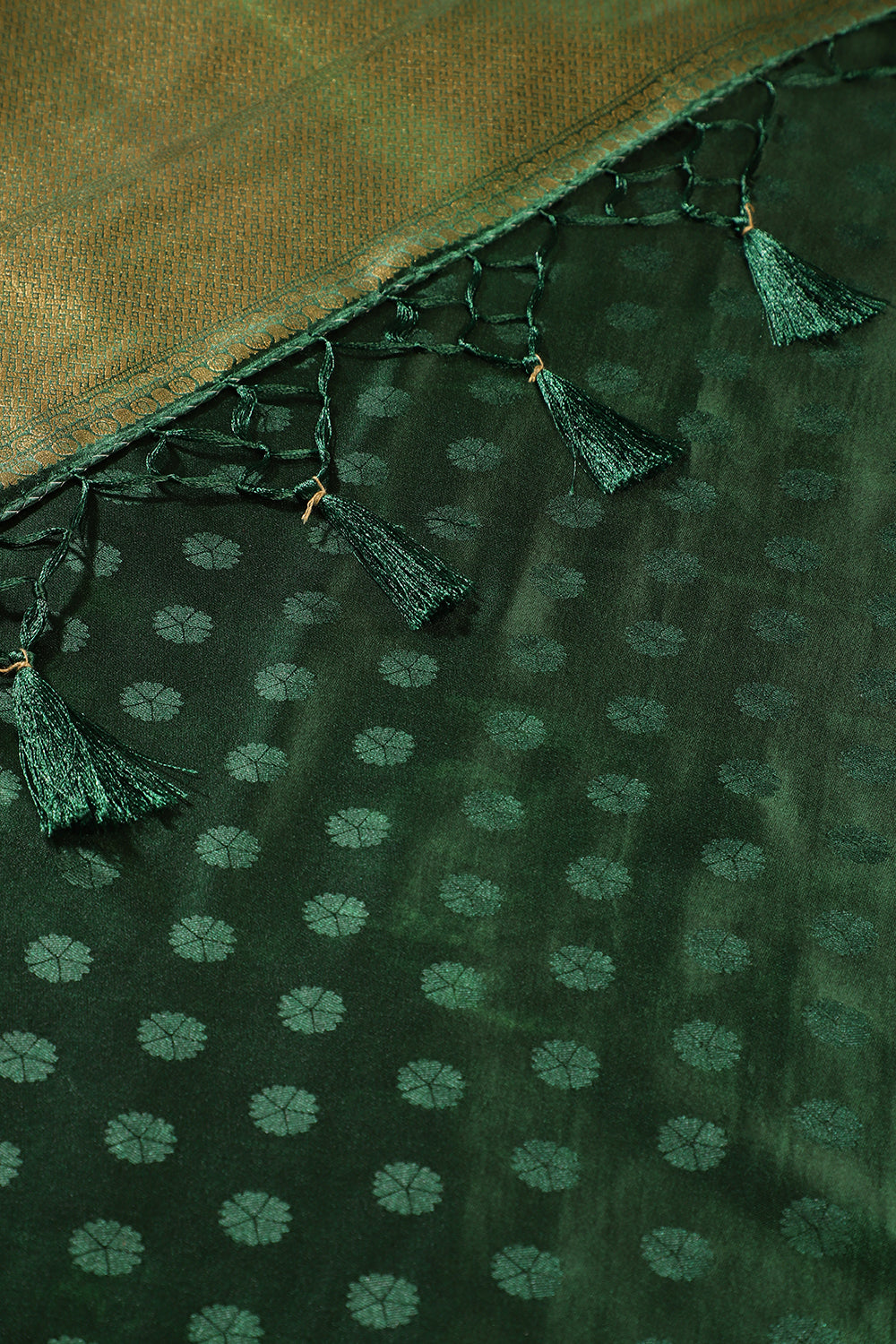 Red Floral Zari Woven Sarees