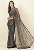 Black Georgette Printed Saree