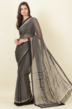Black Georgette Printed Saree