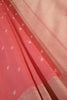 Coral Pink Color Cotton Woven Saree