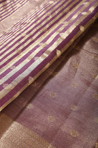 Wine Cotton Silk Zari Woven Saree