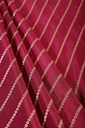 Wine Modal Silk Saree with Zari Pinstripes