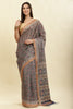 Navy Cotton Silk Floral Boota Printed Saree