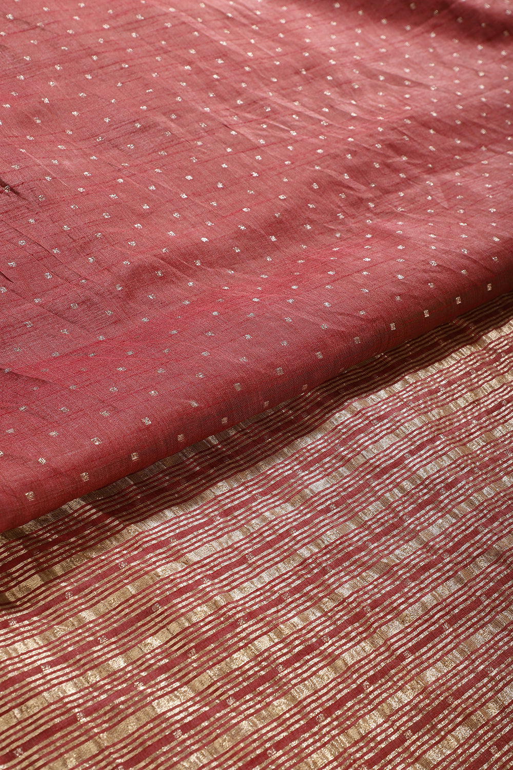 Maroon Zari Woven Silk Saree