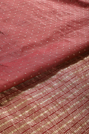 Maroon Zari Woven Silk Saree