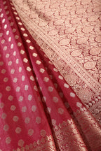 Maroon Cotton Silk Zari Woven Saree
