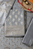 Grey Silk Zari Woven Unstitched Suit Material