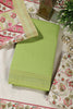 Green Cotton Unstitched Suit Material With Floral Printed Dupatta & Salwar Set