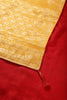 Mustard Color Banarasi Woven Tussar Silk Saree