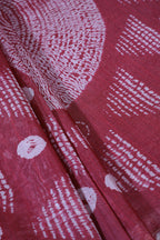 Maroon Organza Silk Printed Saree