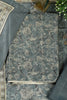 Blue Floral Printed Spun Unstitched Suit Material