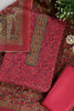 Cranberry Color Pashmina Digital Printed Unstitched Suit Fabric