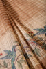 Brown Tussar Silk Printed Saree